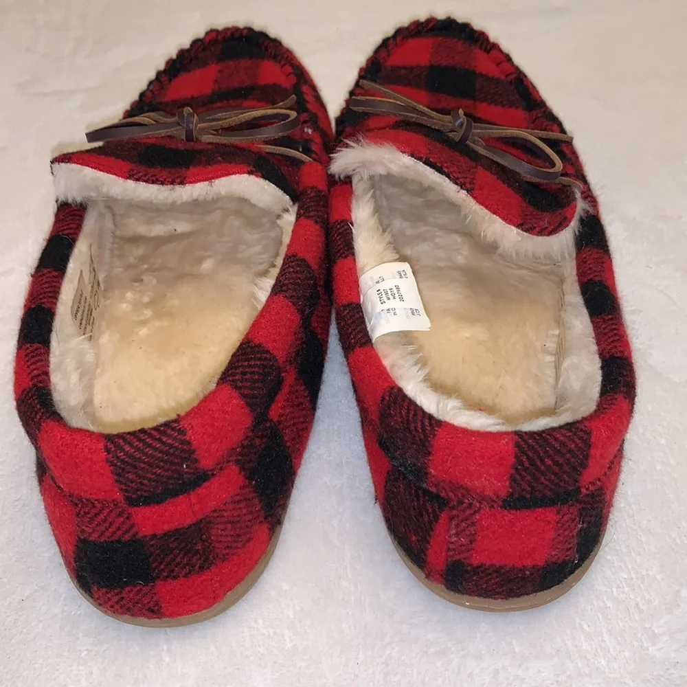 J. Crew Buffalo Plaid House Shoes Size 11